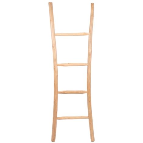 Échelle en bois de teck pour la décoration et le rangement (1/5)