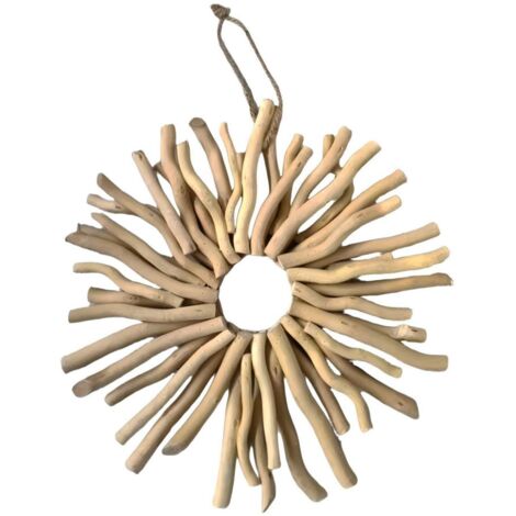 Décoration murale suspendue en bois de mûrier - Style naturel pour le jardin