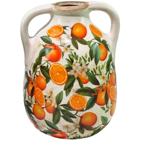 Vase orange en céramique S - Décoration moderne et élégante (1/5)