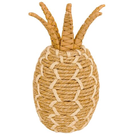 Figurine d'ananas en paille de blé - Décoration naturelle et stylisée