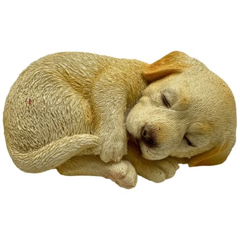 Figurine de chien couché en résine – Décoration réaliste et mignonne (1/5)