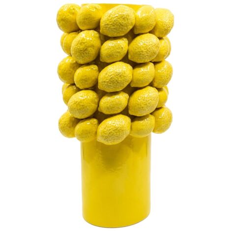 Vase citron en dolomite – Décoration colorée et originale