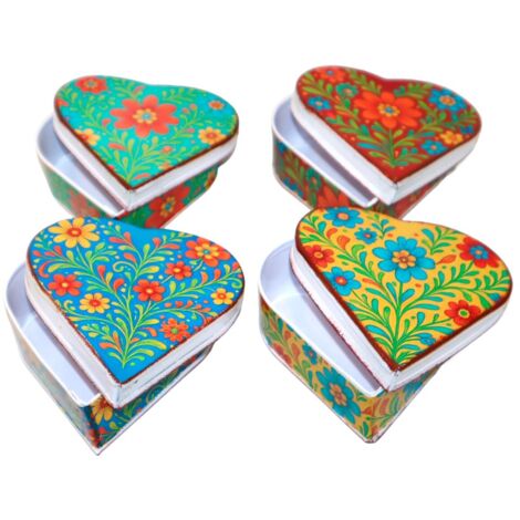 Boîte métallique 4U à motif floral coloré pour la décoration (1/5)