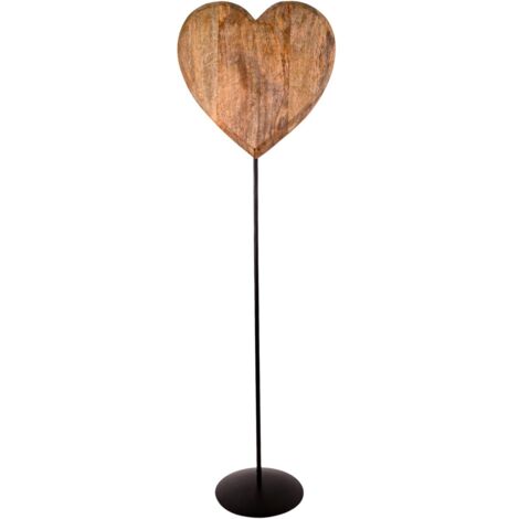 Figurine de cœur en bois - Décoration rustique pour la maison