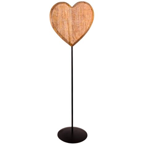 Figurine de cœur en bois, style moderne pour la décoration intérieure