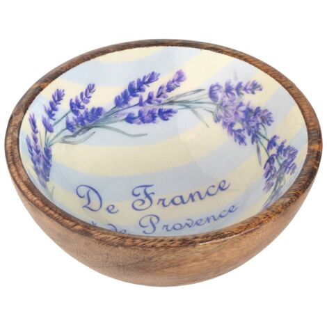 Bol à lavande S, en bois et résine, style provençal, pour la décoration