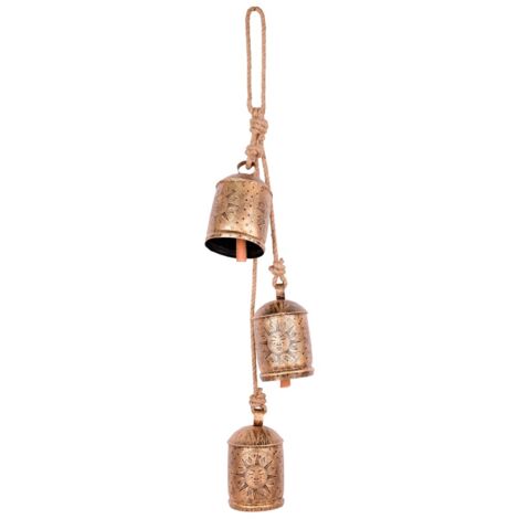 Cloches de vache en métal doré pour décoration suspendue (1/5)