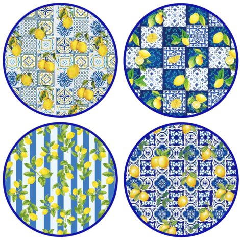 Dessous de verre en céramique à motif citron - Style coloré et moderne (1/5)