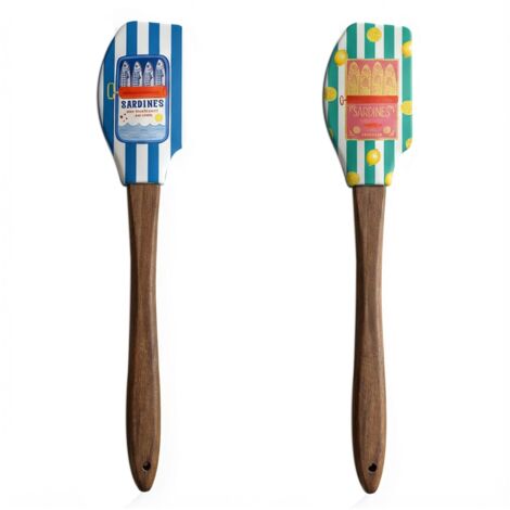 Présentoir à spatules à sardines en MDF et silicone alimentaire, design coloré, idéal pour la cuisine (1/5)