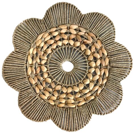Décoration murale avec fleurs de palmier et d'herbes marines - Style naturel et biologique (1/5)
