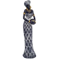 Signes Grimalt Figure de figure africaine Figure Africain Africain et éléphants bruns 7x8x33cm 27982