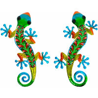 Signes Grimalt Mur Adorno Garden Lizard Adorno 2 unités Green Garden 17x38x1cm 27178