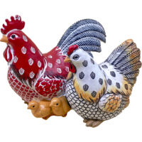 Signes Grimalt Coq Poule Poussin Animaux Poule Rouge Figure 12x15x12cm