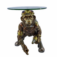 Signes Grimalt Table d'Appoint Mono Gris Meuble d'Appoint - 41x34x32cm