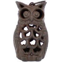 Bougeoir décoratif en forme de hibou en fonte, pour la maison et les cadeaux