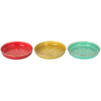Plateau décoratif indien, lot de 3, pour la maison, design moderne, accessoire de décoration, idéal pour offrir.