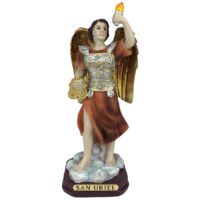 Statuette religieuse de Saint Uriel en résine - Décoration d'intérieur au style divin