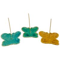 Assiette en céramique papillon 3U, décoration colorée pour votre maison