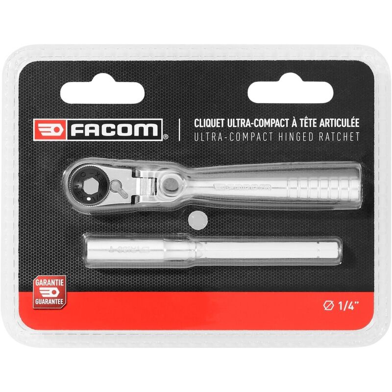 FACOM ½ Zoll Teleskop-Umschaltknarre Mit Gelenkkopf – Staubgeschützt, SXL.180, 246–379 Mm
