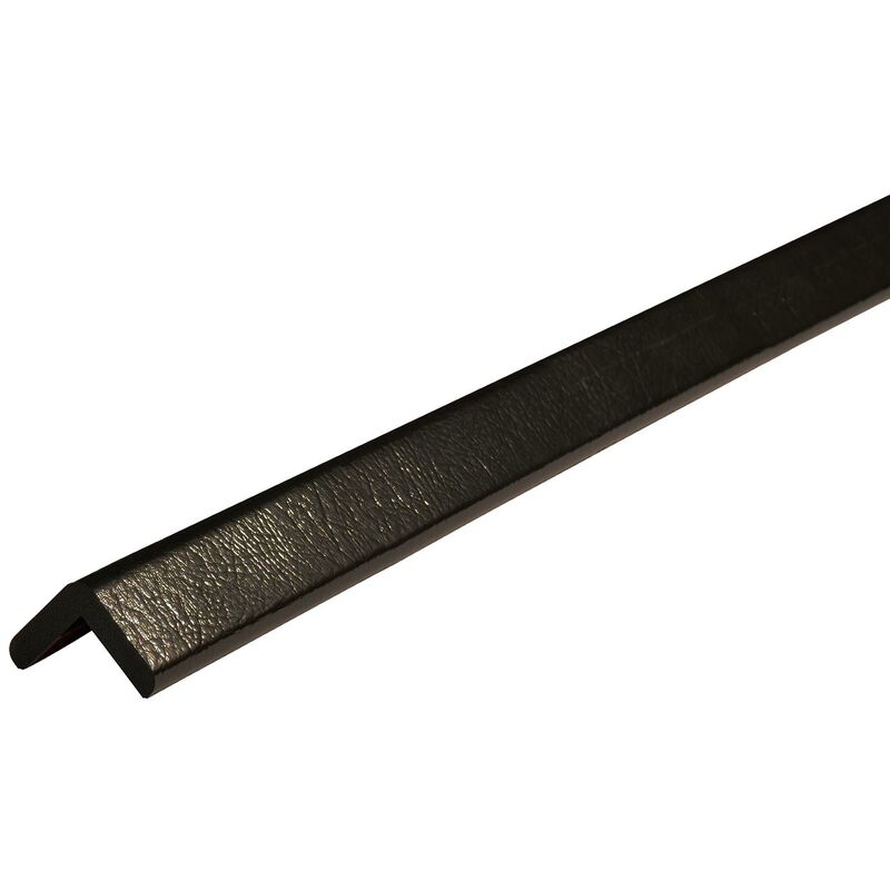 Knuffi Eckschutzprofil Typ H selbstklebend 5 Meter, Kantenschutz,  Eckschutz, Schutzprofil, Made in Germany - Farbe:schwarz