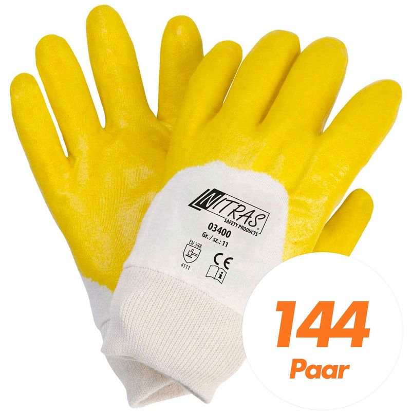 10 XL Nitrilhandschuhe 20 Paar Arbeitshandschuhe Handschuhe gelb Gr
