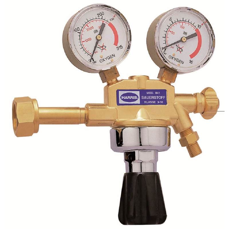 Gas Druckminderer Sauerstoff 0-30 bar Gasregler O2 Druckmanometer Regler Messing 