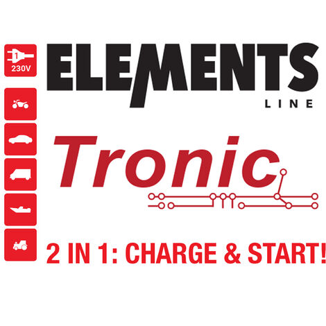 Telwin Elements ALASKA 150 Autobatterie bis Ladegerät Startgerät Batterien, für 12V und START zu Ladestrom 15