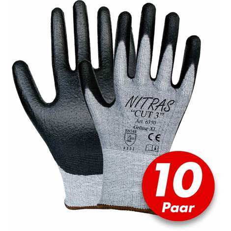 1 Paar Handschuhe für Glas Sicherheitshandschuhe Schutzhandschuhe Strickbund 