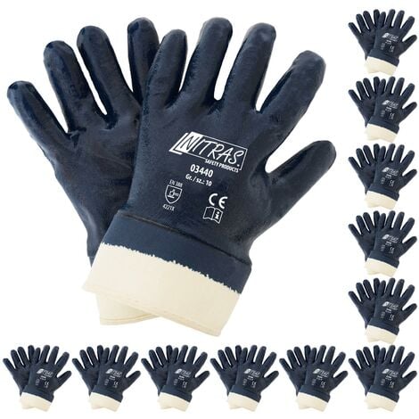Größe 10 Arbeitshandschuhe 60 Paar Nitril Handschuhe blau Schutzhandschuhe 