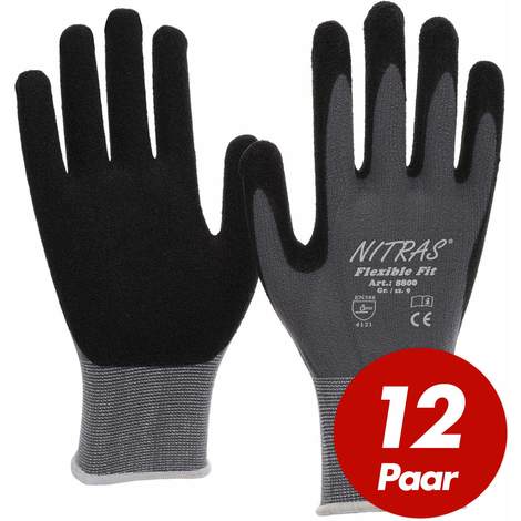 8-9 6 Paar Gartenhandschuhe Handschuhe Damen Nitril Größe 6-7 