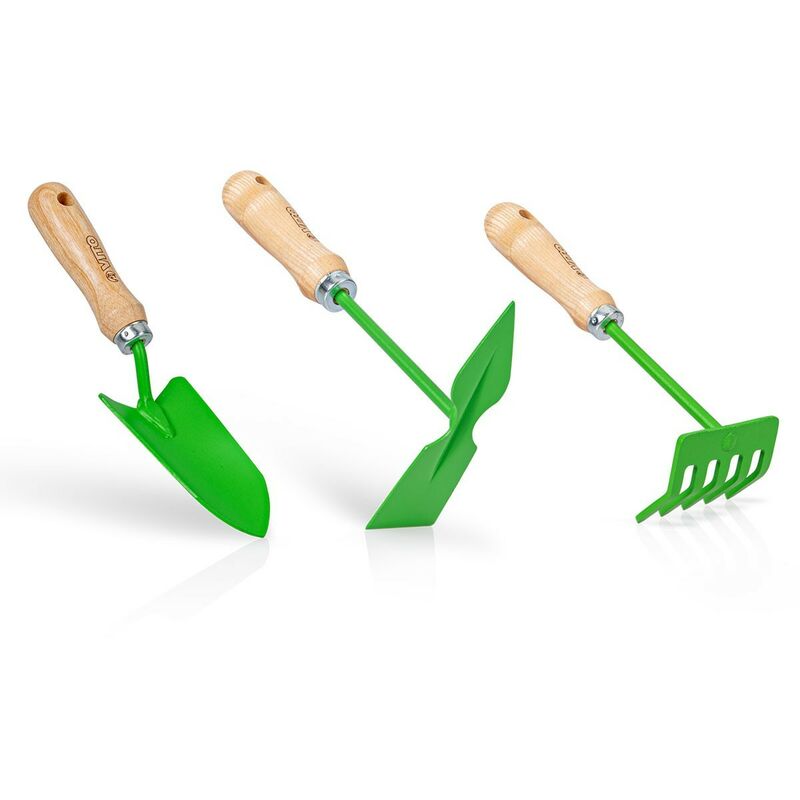 Set da giardinaggio Paletta Zappetta con rastrello Kit attrezzi giardino  Ingco HFTT858 + HGT979K