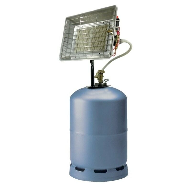 Stufa a gas radiante 4,2 KW Accensione piezoelettrica Terrazza cantiere  Termocoppia di sicurezza Regolatore Butano Propano