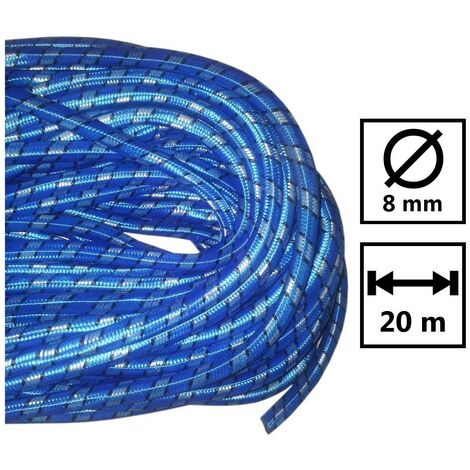 Corda elastica bungee, diametro 8 mm e lunghezza 20 m - fissaggio elastico  - telone