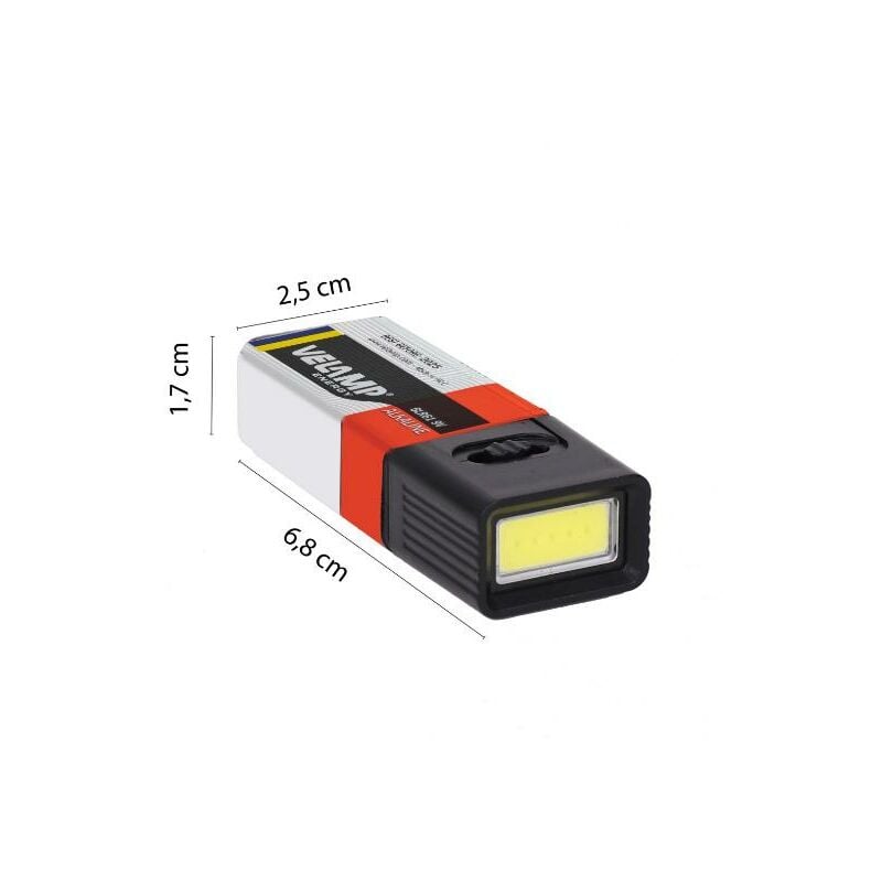 Torcia led velamp snicker 1w 6500k nero - in217