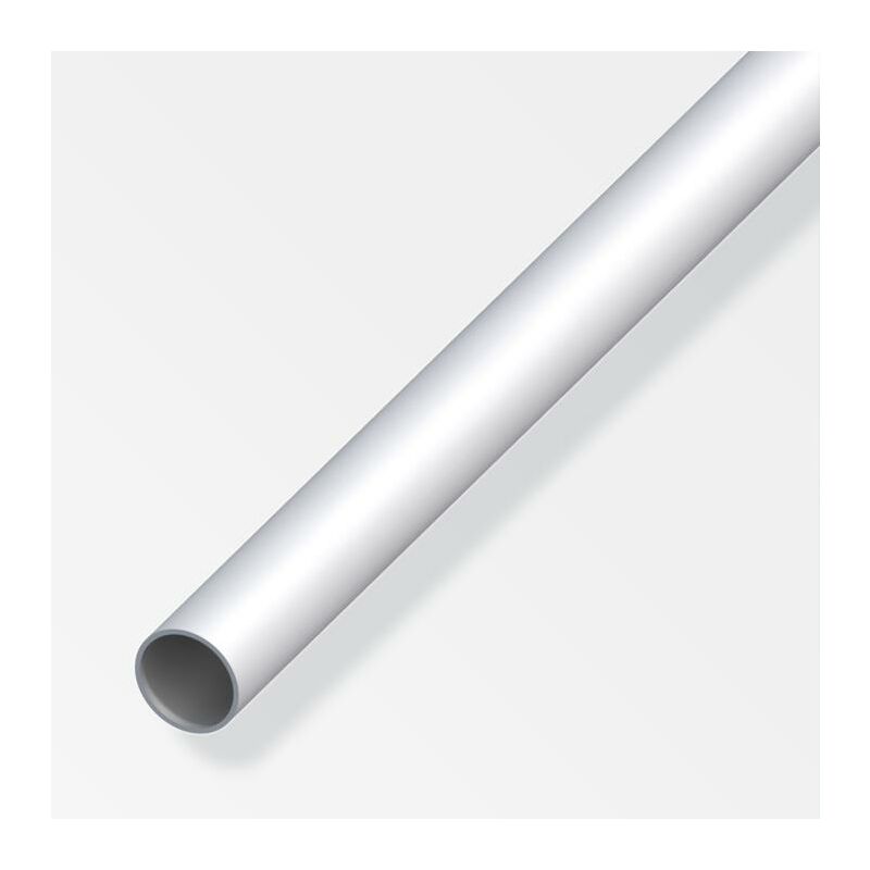 Tubo tondo alfer aluminium 8x1mm lunghezza 1m argento - 01021