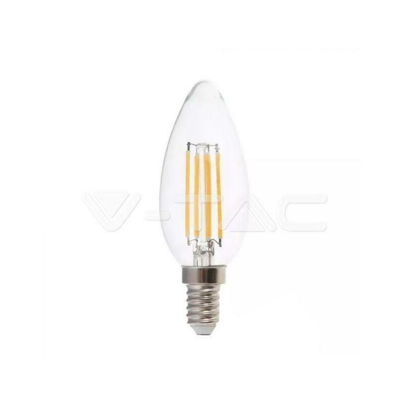 V-tac lampadina led oliva filamento e14 6w 3000k vt-2327 2848