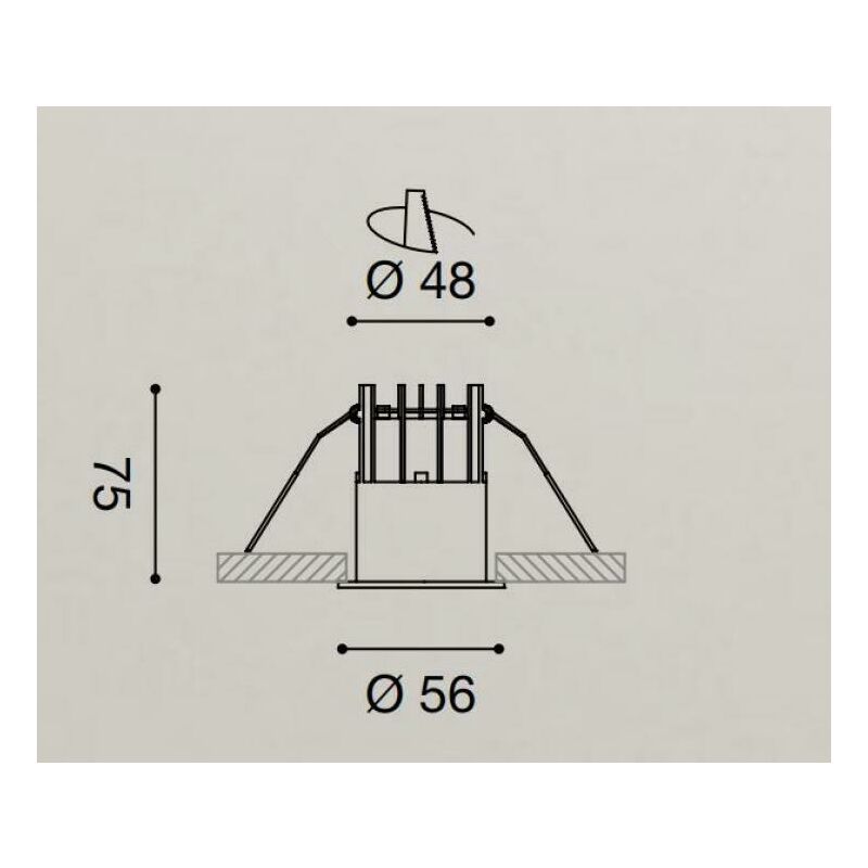 G.e.a.luce faretto incasso led bianco 8w 4000k 656lm gfa950n