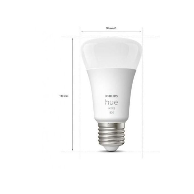 2 lampadine led philips hue 31902800 929001821623-e27 9w-white