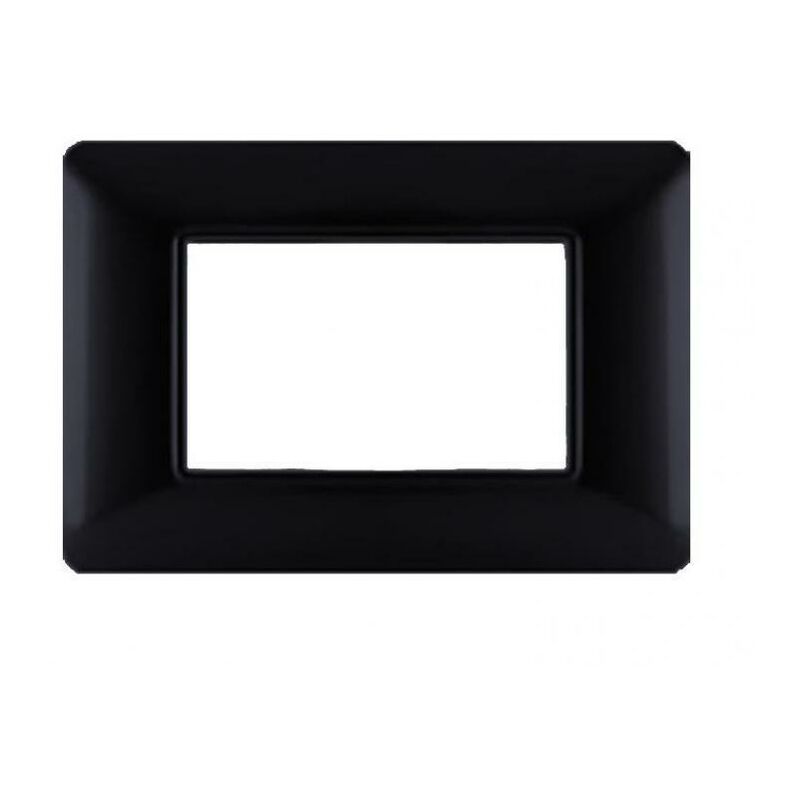 Placca tecnopolimero joy compatibile bticino matix 3 moduli nero - m8002-02