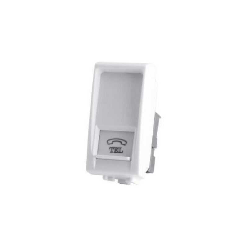 Presa telefono art compatibile bticino livinglight n4258/11n bianco -828b