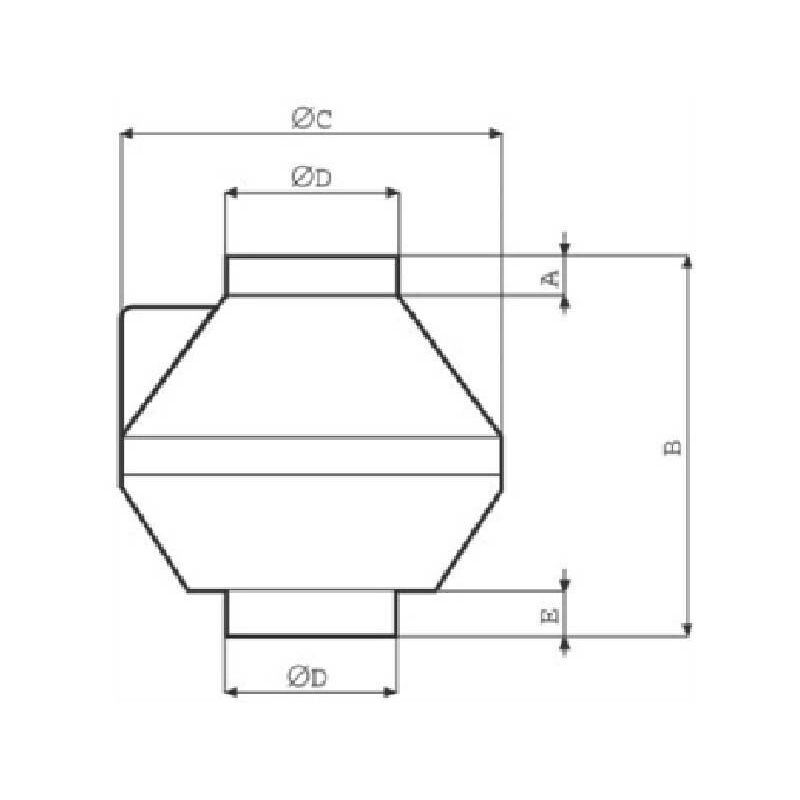 VORTICE [0000016039] Aspiratore centrifugo assiale in resina  autoestinguente CA 250 V0 E