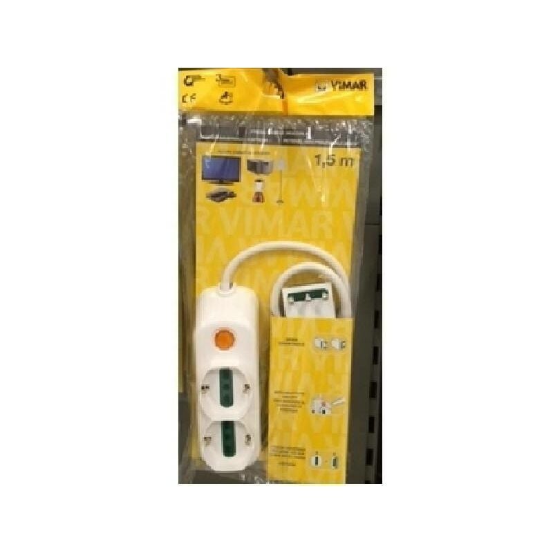 Vimar multipresa 2 schuko + 4 bipasso + 1,5mt + interruttore colore bianco fp00521.c.b