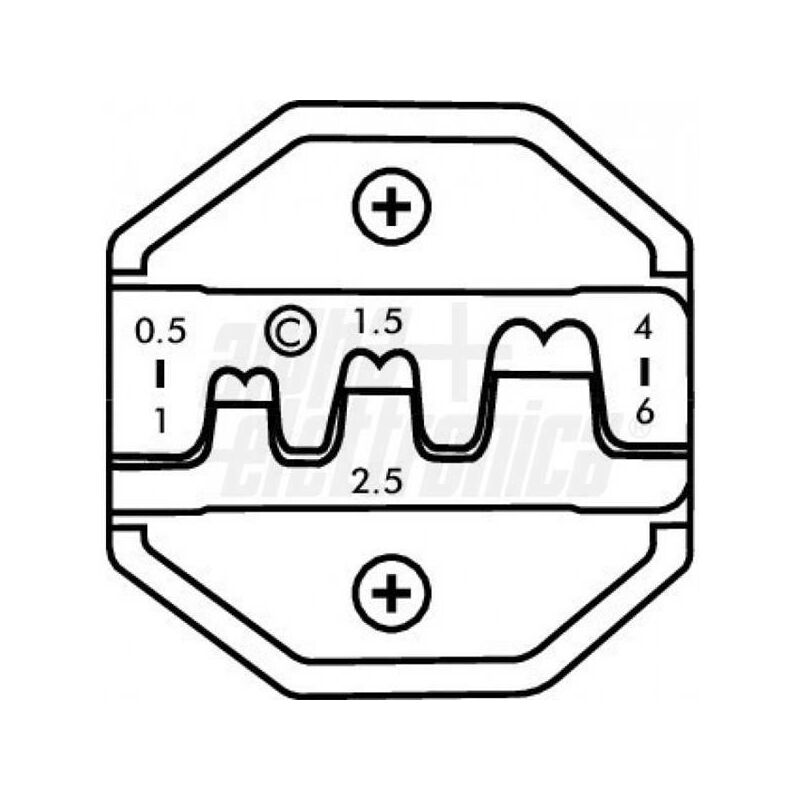 Alpha elettronica pinza a crimpare per faston non isolati 98-127