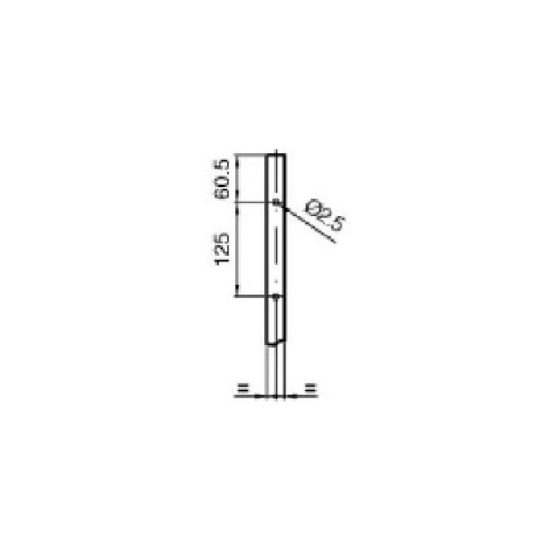 Canalina passacavi Bocchiotti in PVC, 75 mm x 17mm, L. 2m