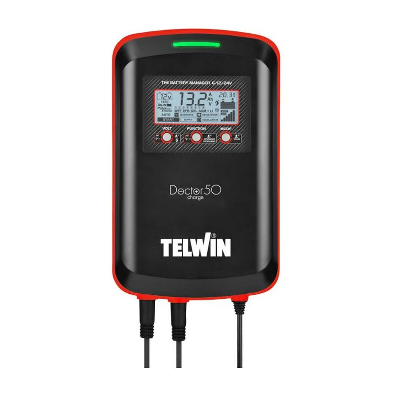 Caricabatterie elettronico multifunzione telwin doctor charge 50 230v  6/12/24v - 807613