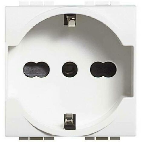 Bticino livinglight presa schuko 2p+t 16a bianco n4140/16