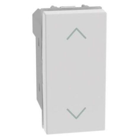 Pulsante doppio interbloccato 1 modulo 10a 250vac bianco serie matixgo bticino jw4037n