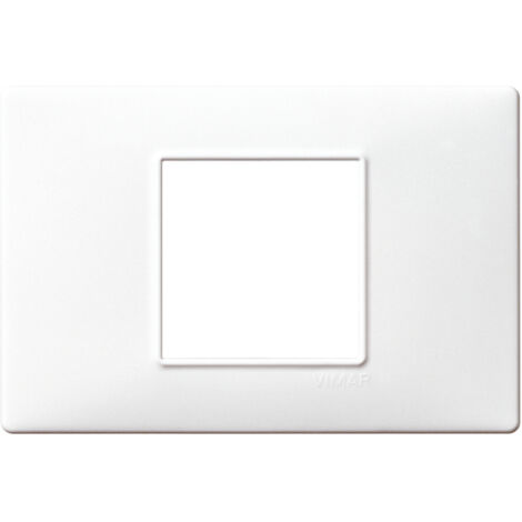 Placca 2 moduli centrali bianca Vimar Plana 14652.01