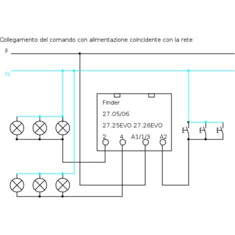 FINDER 270582300000 - Rel&egrave; Commutatore Ad Impulsi 10 A