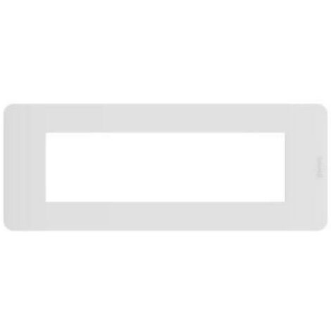 Bticino matixgo - placca 7p white 7 moduli bianco ja4807jw
